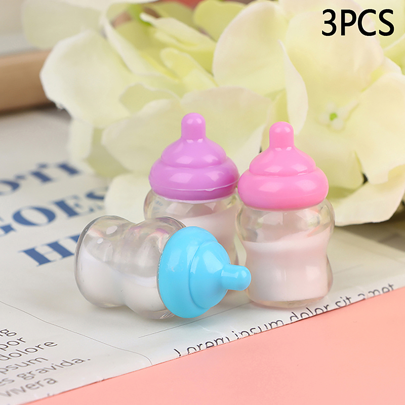 3PCS Dollhouse Baby Bottle Acc - đánh giá và giá Resin Art Baby