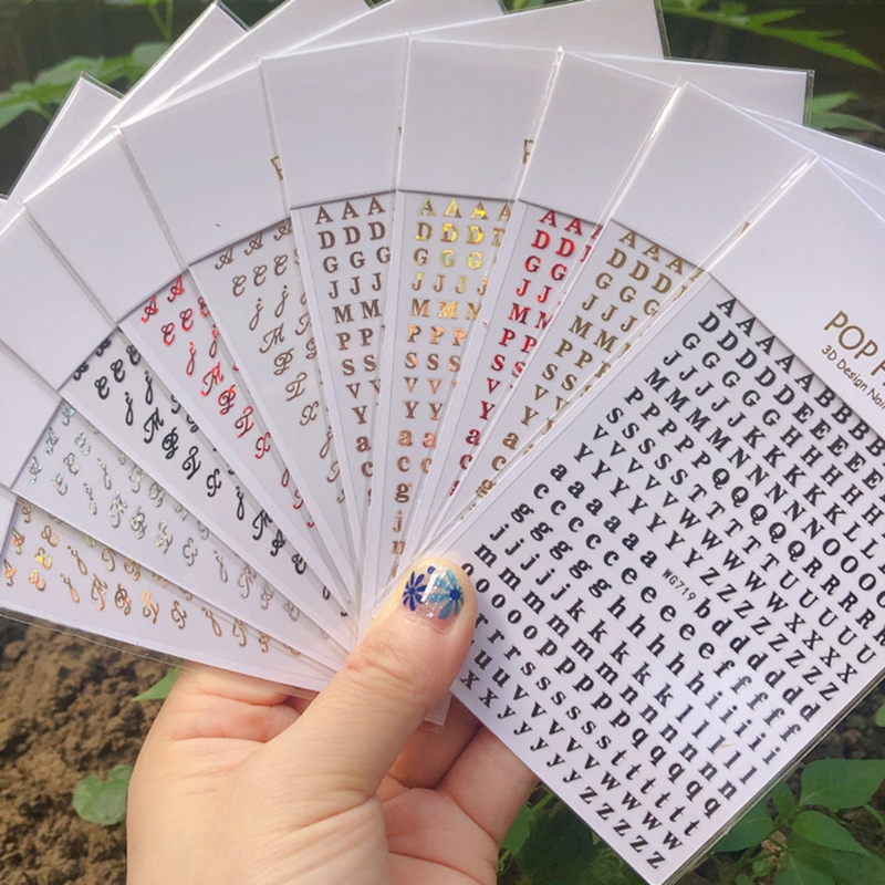 1PCS New English Alphabet Nail - đánh giá và giá Resin Art Equipment