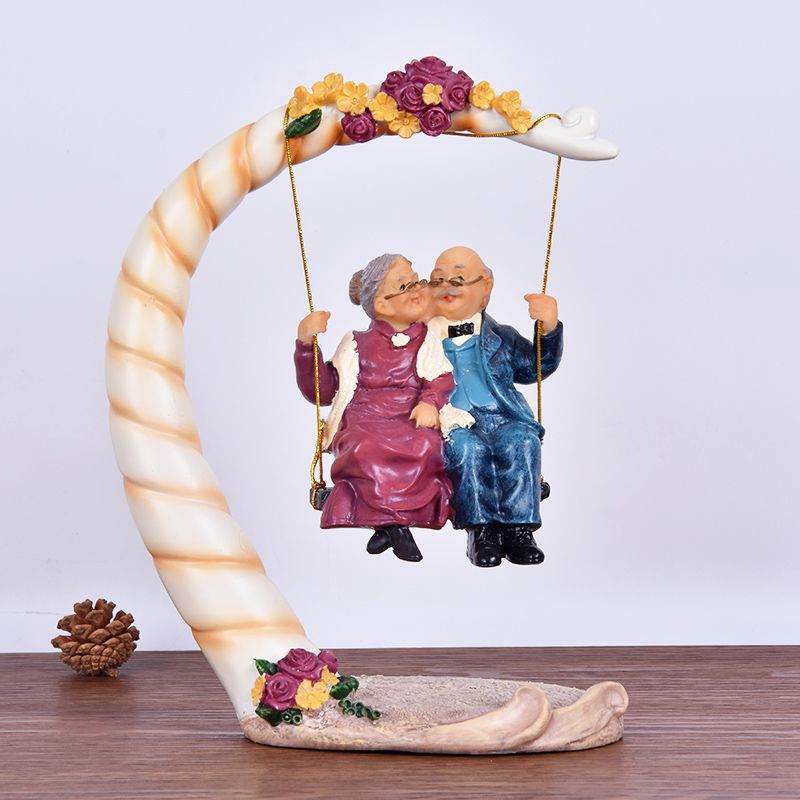 Chinese Swing Old Couples Resi - đánh giá và giá Resin Art Wedding Gift