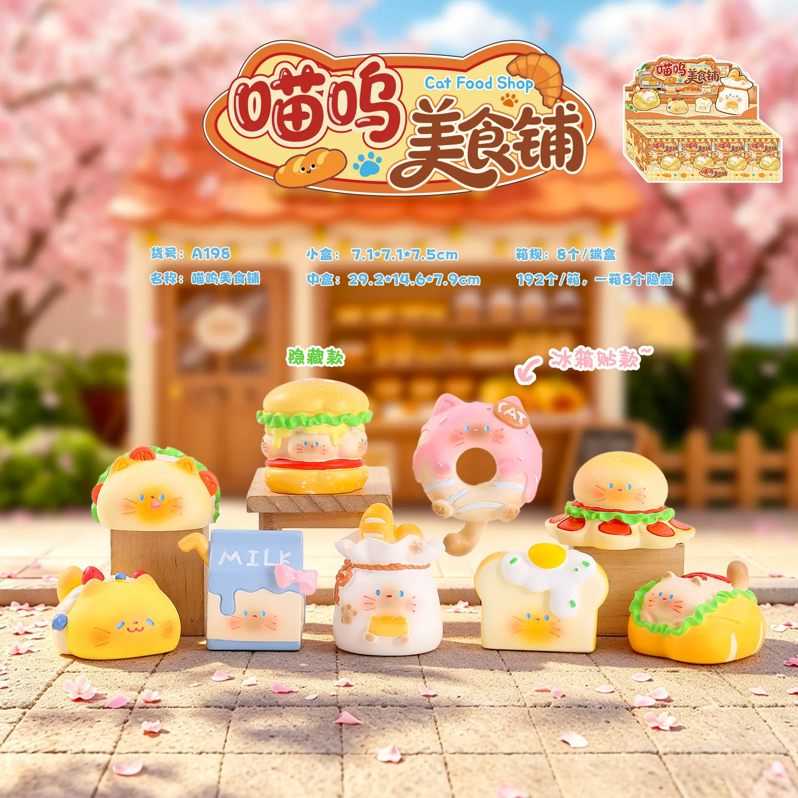 Cat Food Shop Blind Box Cute C - đánh giá và giá Resin Art Case