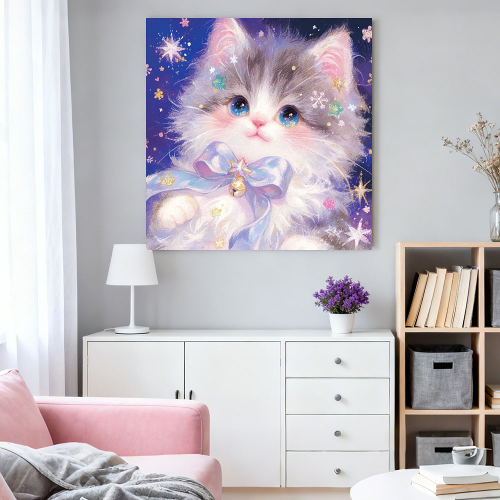 AB Diamond Painting Cute Cat F - đánh giá và giá Resin Art Wallpaper