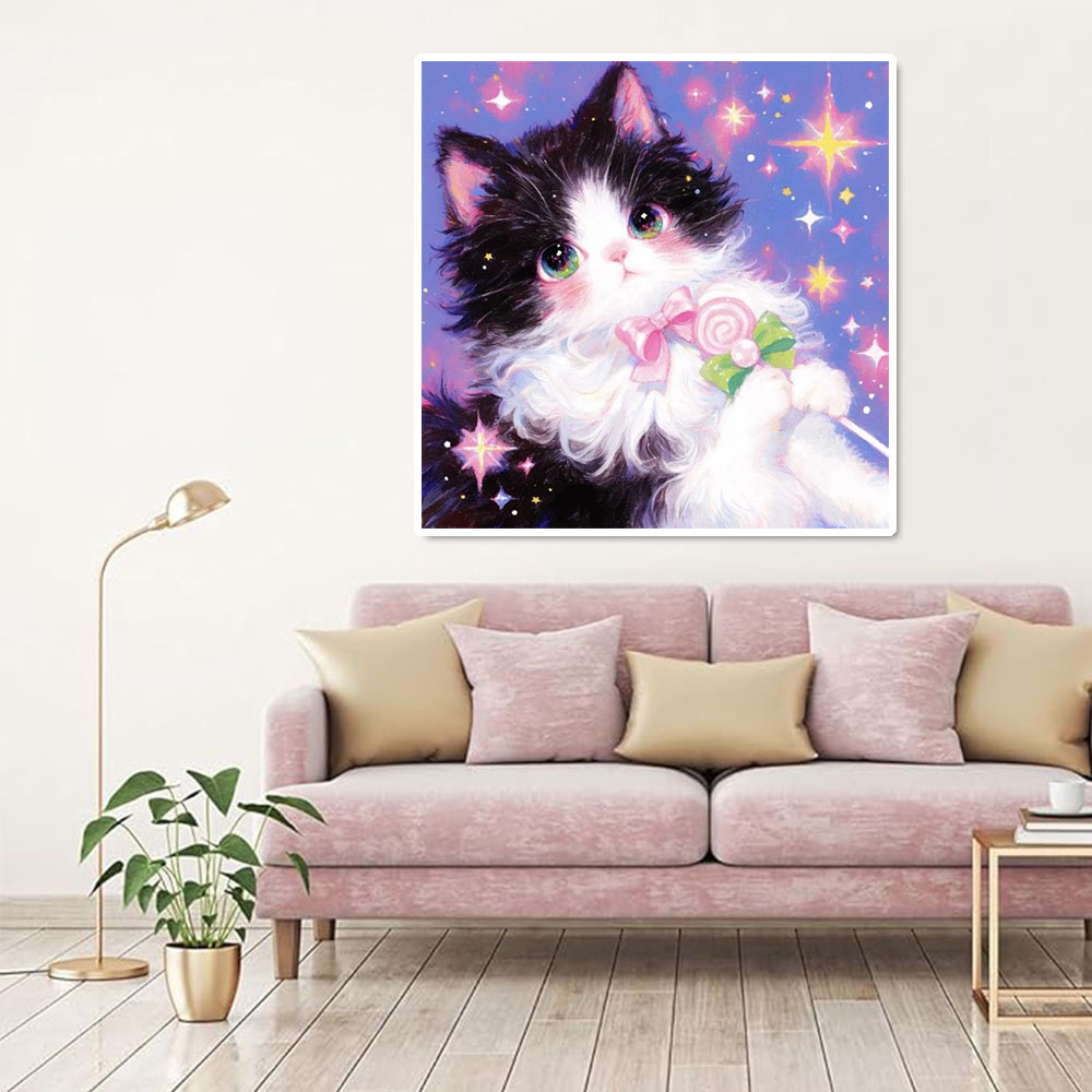 AB Diamond Painting Cute Cat F - đánh giá và giá Resin Art Wallpaper